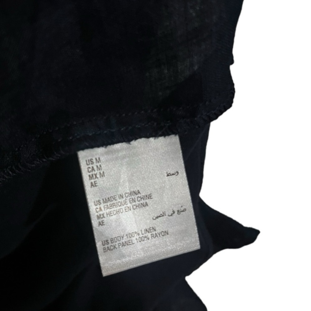 NWT INC Ruffle-Sleeve Linen-Blend Top Sz M - Picture 5 of 8